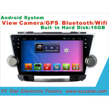 Android System Auto DVD GPS Spieler für Highlander 9 Zoll Touchscreen mit Bluetooth / MP4